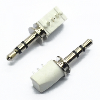 2.5 mm stereo 6.0 double tray 3 poles 21.5L Male Audio Earphone PCB Plug Connect