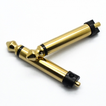 6.3 mm mono no tray 43.5L gold / nickel plated black plastic microphone plug