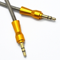 3.5 mm 3poles 4 poles stainless steel aluminium alloy shell audio cable