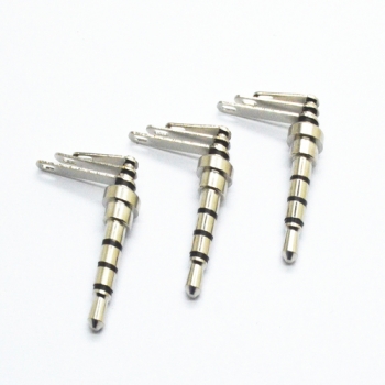 3.5 mm 3pin 27L nickel plated black plastic pcb plug