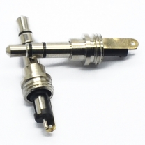 3.5mm Stereo Double Trays 28.5L with Screw Male Audio Plug Jack Connector