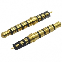 3.5 mm 5 poles 4.5 tray 29.6L gold & nickel plated headphone plug