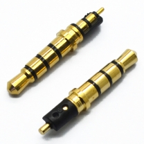 3.5mm 4 poles 4.5 tray 24.5L gold & nickel plated headphone plug
