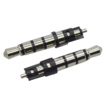 3.5mm 4 poles 4.5 tray 23.5L black white plastic headphone plug