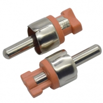 nickel plated pink plastic rca audio plug