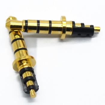 3.5 mm 4 poles 6.0 tray 24.5L gold & nickel plated headphone plug