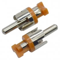 nickel plated brown plastic rca audio plug