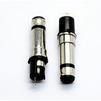 3.0*1.1mm 3011 19..2L 3 poles nickel plated black plastic TV DC Power Jack Plug