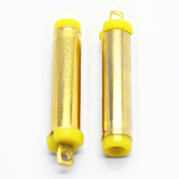  4.0*1.7mm 4017 22L gold plated yellow plastic TV DC Power Jack Plug Connecter