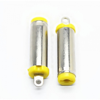  5.5*2.1mm 5521 23L nickel plated yellow plastic TV DC Power Jack Plug Connecter