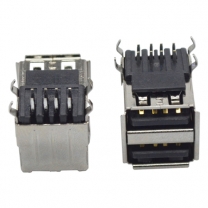 charging port  right angle double usb female socket connector wholesale