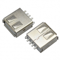 Straight Soldered USB A Jack Connector 