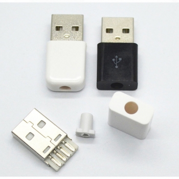 Short solder A type USB 2.0 male connector with housing