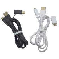 Micro Type C two in one USB Flat noodle Cable