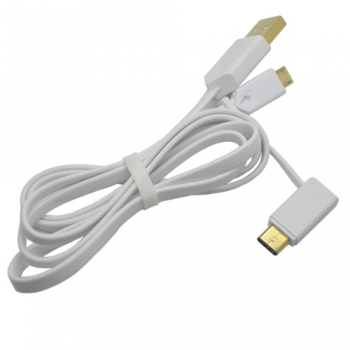 Micro Type C two in one USB Flat noodle Cable