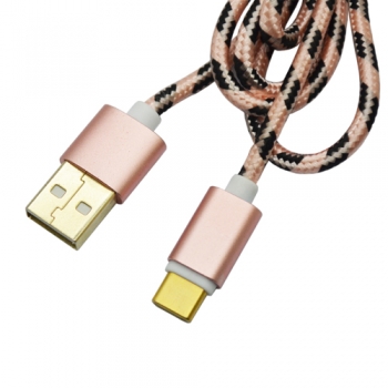  nylon wire metallic shell 1m phone date charging cable