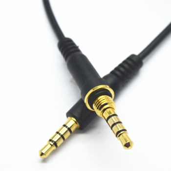 3.5mm screw thread male plug headphone extension cable 