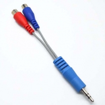3.5mm 3 poles to rca jack 13cm cable