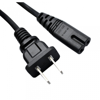 AC flat 2 pin plug dc power charging cable 