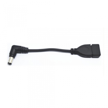 right  angle male dc to usb female jack dc power charging cable