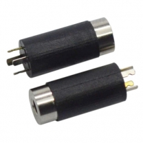 2.5mm 4 poles 6.0D 17.5L nickel plated female audio headphone jack 