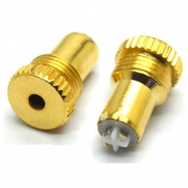 2.5mm trrs 4 poles 6.5D gold plated white plastic female Audio Jack  
