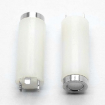 3.5mm stereo 3poles 6.0D 20L nickel plated white plastic female Audio Jack