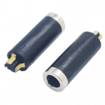 3.5mm 4poles 6.0D gold plated black plastic female Audio Jack