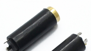 3.5mm stereo 3poles 6.0D 20L gold plated black plastic female Audio Jack