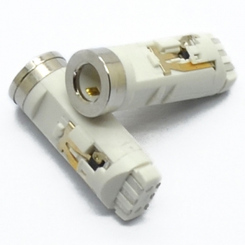 3.5mm trrs 4 poles white female Audio earphone Jack Plug Connector  