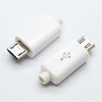  micro usb assembly type white plastic plug wholesale