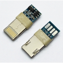 usb & micro v8 plug connector