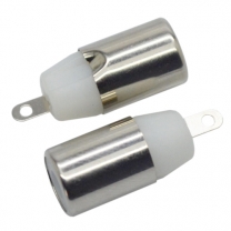 nickel plated white plastic rca audio jack