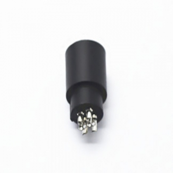 4 pin mini din black plastic female dc power computer plug