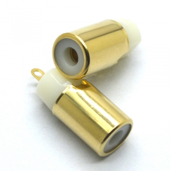 nickel&gold plated brown plastic rca audio jack
