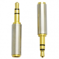 3.5 mm male to 3.5 mm female stereo 5.6D gold plated black white shell