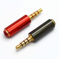 3.5 mm male to 3.5 mm female 4 poles stoving varnish audio adapter