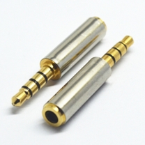 3.5 mm male to 3.5 mm female 4 poles audio adapter