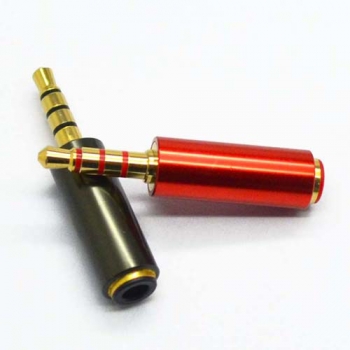 3.5 mm male to 3.5 mm female 4 poles stoving varnish audio adapter