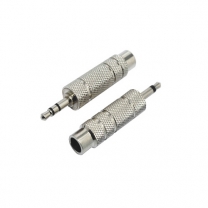 3.5 mm male to 6.3 mm female stereo audio adapter plug jack