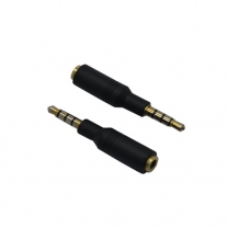 3.5 mm male to 3.5 mm female 4 poles gold plated adapter plug jack