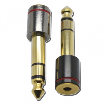 6.3 mm male to 3.5 mm female audio adapter