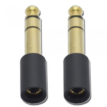 6.3 mm male to 3.5 mm female audio adapter
