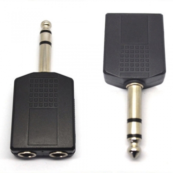 6.3 mm male to 2.5 mm female audio adapter plug jack