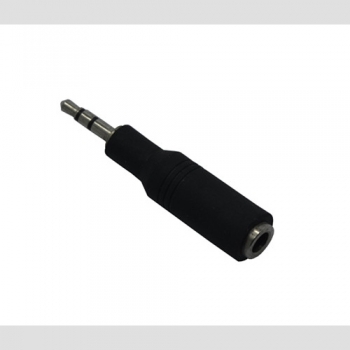 2.5 mm male to 3.0 mm female stereo audio adapter plug