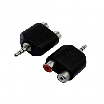 3.5 mm male to 3.5 mm female stereo rca audio adapter plug jack