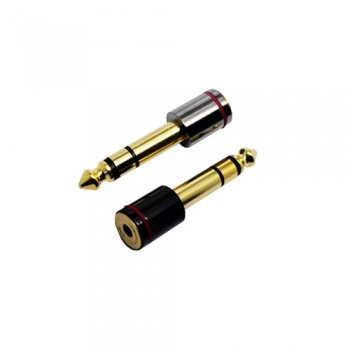 6.3 mm male to 3.5 mm female copper adapter plug jack