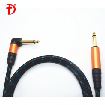 6.3mm mono right angle gold plated audio cable