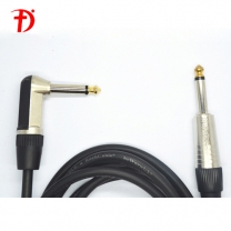 6.3mm right angle nickel plated audio cable