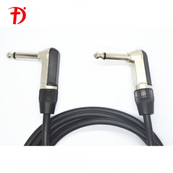  6.3mm right angle nickel plated audio cable